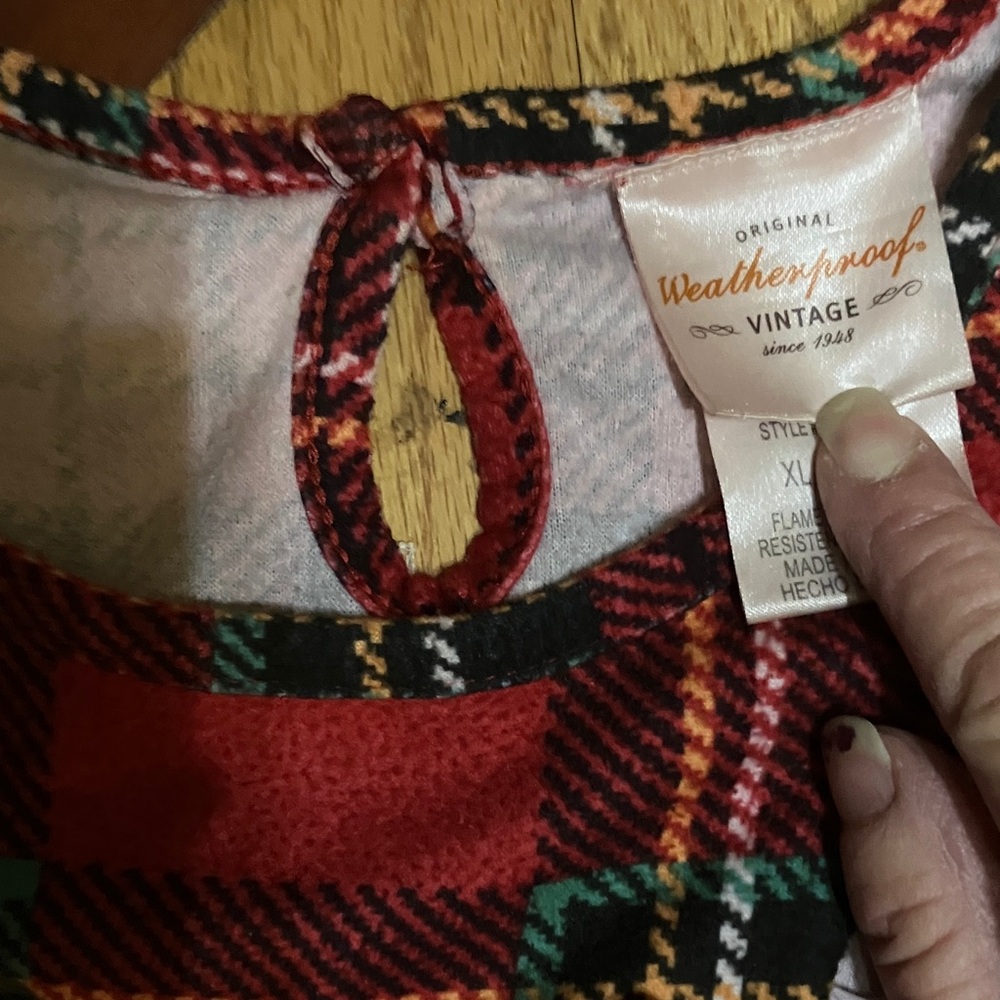 Cozy Red Plaid Kids Nightgown - Picture 2 of 2